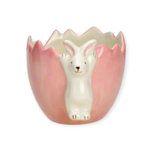 Picture of CERAMIC BOWL WITH RABBIT PINK